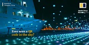 Shanghai - Scannable QR code in the sky