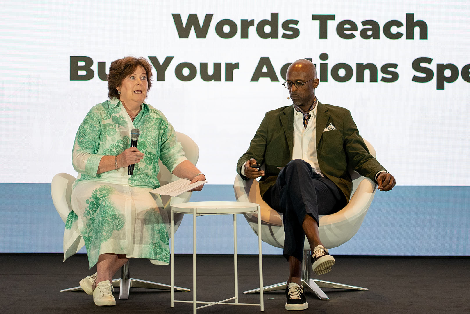 Actions speak louder than words  - 'Let your words teach and your actions speak'