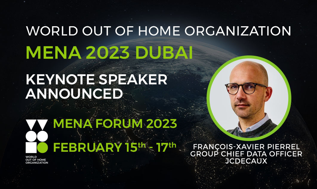 JCDecaux Chief Data Officer François-Xavier Pierrel to Keynote Science of Out of Home Day at WOO MENA Forum.