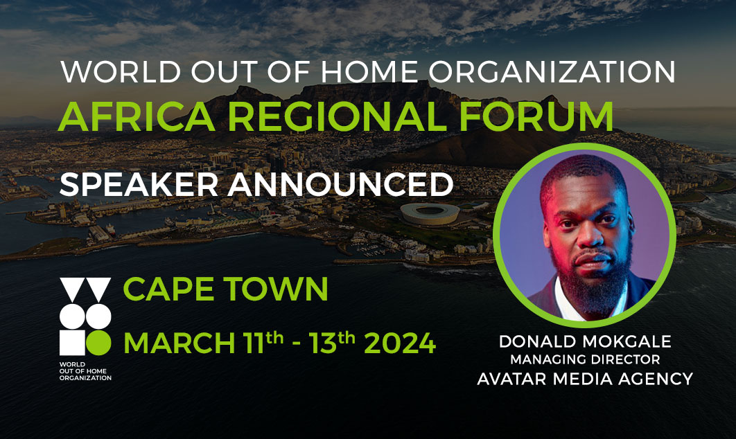 Avatar MD Donald Mokgale to give closing speech at World Out of Home Organization’s Africa Forum