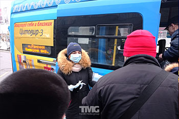 New Promo Campaign promoting use of Masks launched on Russian buses