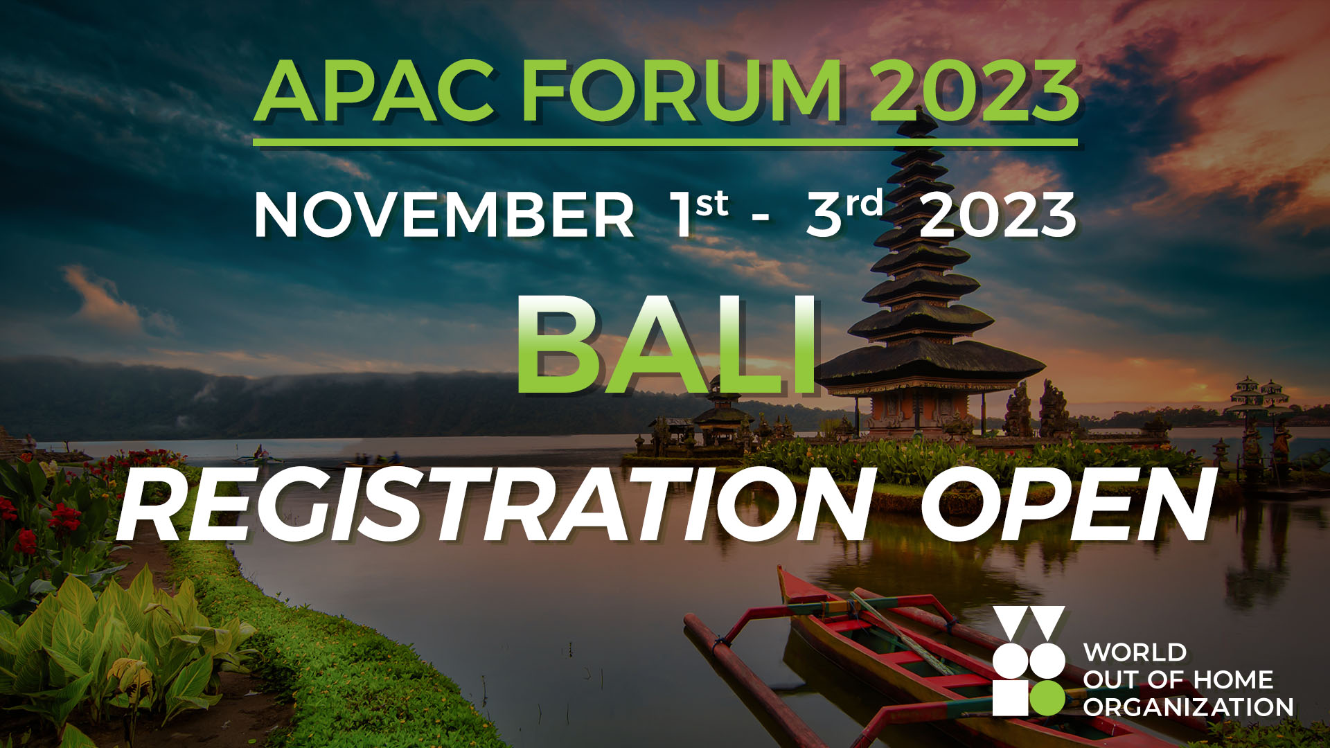 WOO's second APAC Regional Forum in Bali - Venue Announced