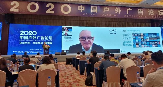 WOO President Tom Goddard presents to the China Outdoor Advertising Forum as it to seeks a road to recovery